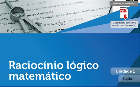 Raciocinio Logico Matematico U S Racioc Nio