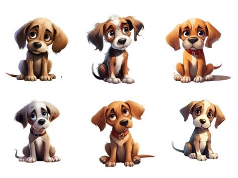 Sad Dog Pet Cartoon Character Graphic by Nayem Khan · Creative Fabrica