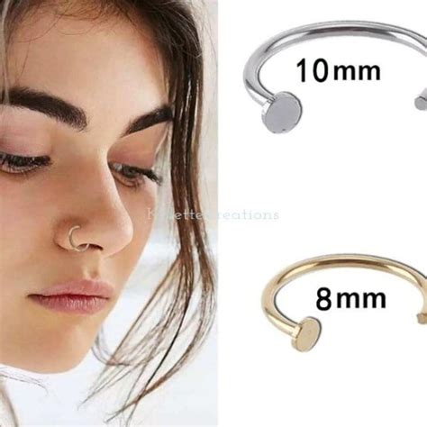 Thin Sexy Gold Septum Ring Etsy