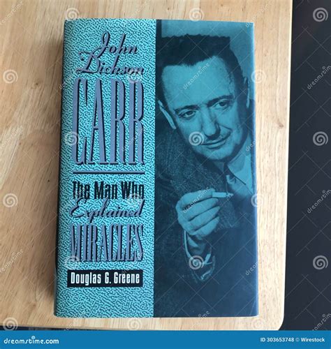 Book Cover Of The Biography Of John Dickson Carr By Douglas G Green On The Wooden Table