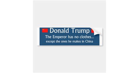 Trump The Emperor Has No Clothes 2016 Bumper Sticker Zazzle