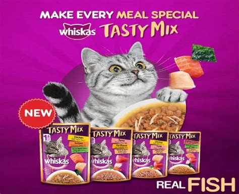 Buy Whiskas Adult Tasty Mix Chicken With Salmon Wakame Seaweed In Gravy