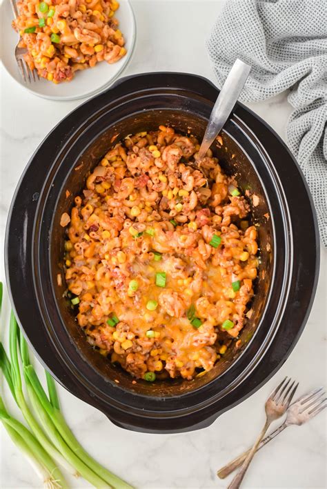 Crockpot Ground Beef Casserole Amanda S Cookin Slow Cooker