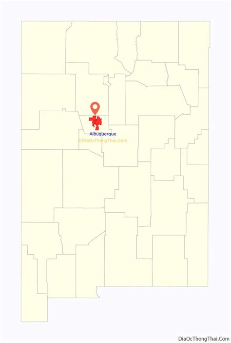 a map with the location of an area that is in red and has a pin on it