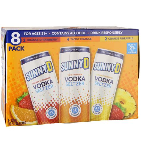 Sunny D Vodka Seltzer Variety 8 Pk 8 355mL Marketview Liquor