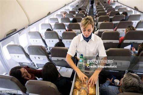 Air Hostess Serving Food Photos And Premium High Res Pictures Getty