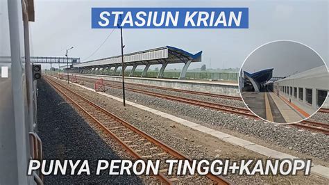 Peron Tinggi Stasiun Krian Proyek Double Track Mojokerto Sepanjang