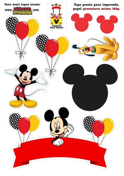 Kit Personalizado Do Mickey Pronto Para Imprimir Artofit