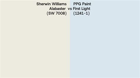 Sherwin Williams Alabaster SW 7008 Vs PPG Paint First Light 1241 1