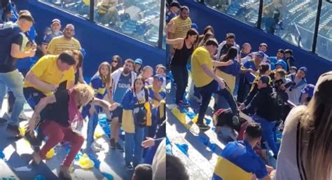 Video Hinchas De Boca Golpearon A Un Infiltrado De River En La Tribuna