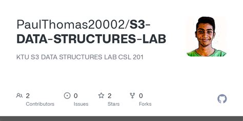 GitHub PaulThomas20002 S3 DATA STRUCTURES LAB KTU S3 DATA STRUCTURES