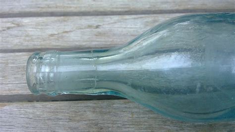 Rare Antique Bottle Aqua Blue Glass Bottle Antique Soda Bottle Etsy