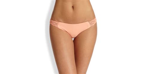 Lyst Tori Praver Swimwear Windward Macram Bikini Bottom In Pink