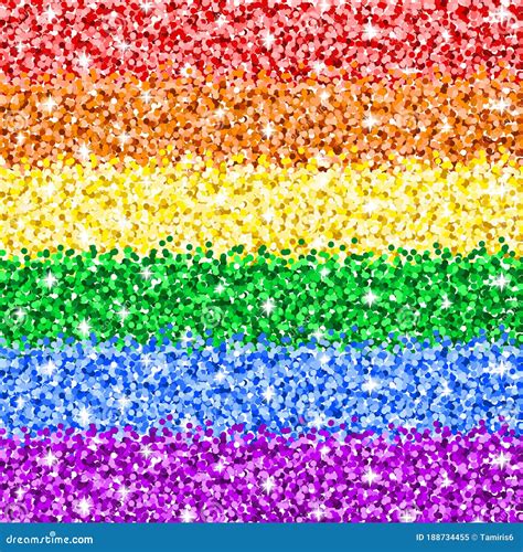 Lgbt Colorful Rainbow Sparkle Seamless Pattern Gay Pride Flag Glitter