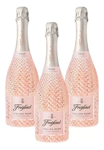 Kit 03 Un Espumante Freixenet Italian Rose Seco 750 Ml