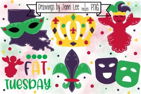 Mardi Gras Crawfish Clipart Graphic By Drawingsbyjenni Creative Fabrica