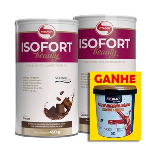 KIT 02 ISOFORT BEAUTY 450G VITAFOR SABOR CACAU Shopee Brasil