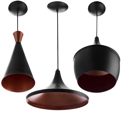 Conjunto Lustres Pendente Tom Dixon Aluminio Preto Leroy Merlin