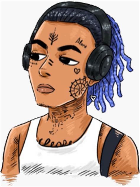 Pegatina «xxxtentation Dibujar Perfil De Dibujos Animados Rip Leyenda