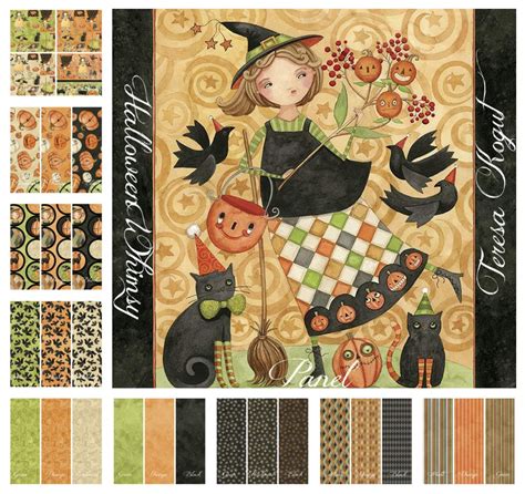 Quilt Fabric Halloween Whimsy Halloween Fabric Pumpkins Pumpkins