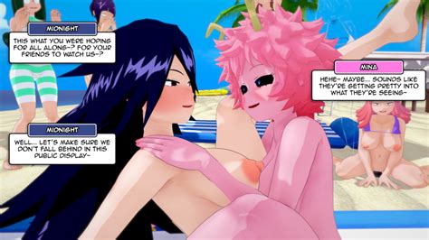 Rule Girls Age Difference Ashido Mina Asui Tsuyu Barefoot Beach