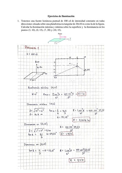 Ejercisios Iluminacion Ejercicios De Iluminaci N Tenemos Una Fuente