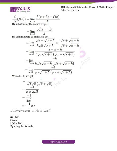 Differentiation Maths Rules