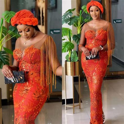 Latest Red Lace Asoebi Styles Glam And Fabulous Asoebi Styles In