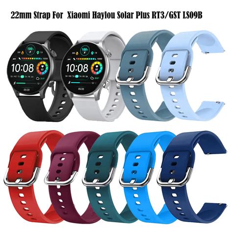 22mm Silicone Sport Band For Xiaomi Haylou Solar Plus RT3 Watch Strap