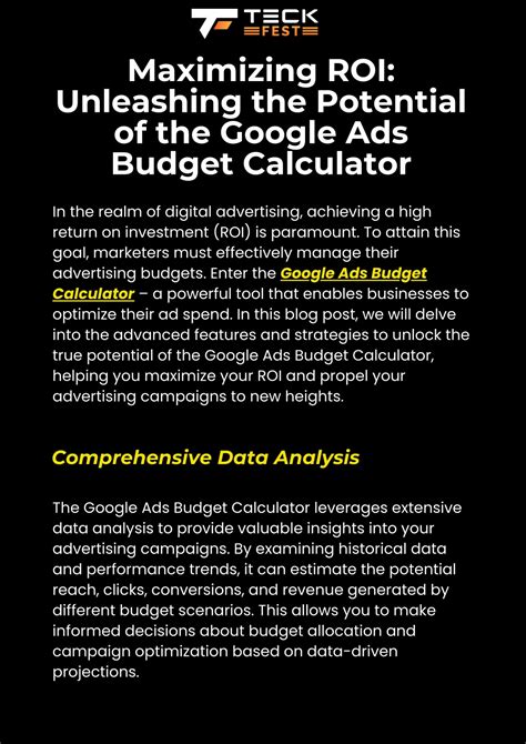 Ppt Maximizing Roi Unleashing The Potential Of The Google Ads Budget