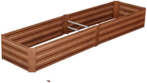 Outdoor X Ft Metal Raised Garden Bed Patio Large Frame Planters Box