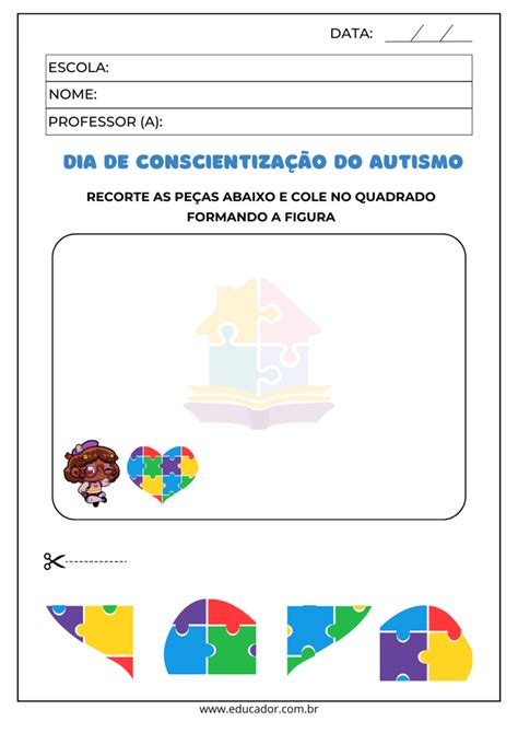 Cartazes E Atividades Sobre O Dia Do Autismo Educador Descubra