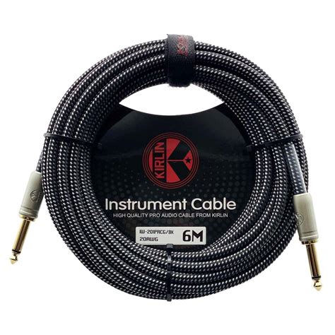 Cable Para Instrumento Kirlin Calibre De Tela Negro De Metros