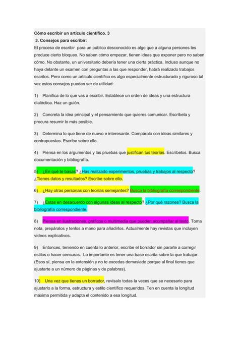 Cómo Escribir Un Artículo Científico1docx