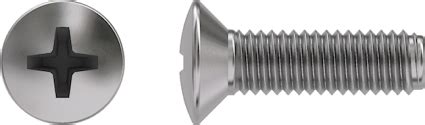 Raised Countersunk Head Cross Recess H Drive Machine Screw