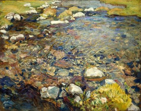 A Stream Over Rocks 1909 Oil On Canvas Landscape Paintings John