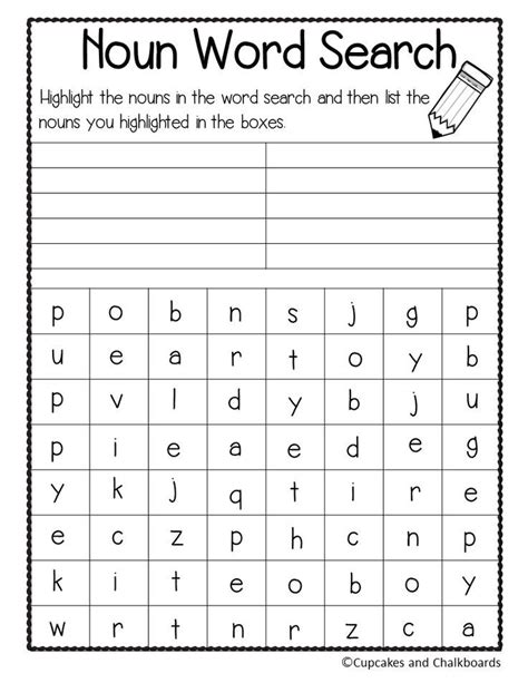 Proper Noun Word Search