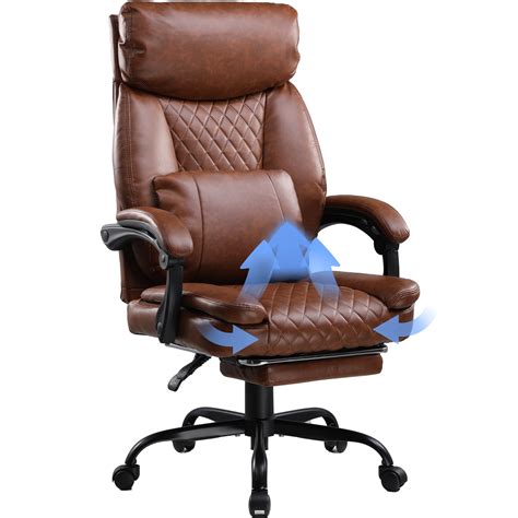 Comhoma Reclining Executive Chair High Back Pu Leather Ergonomic Office