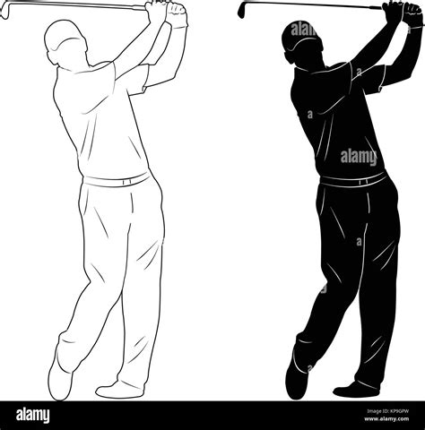 Golf Player Silhouette Vector Stock Vector Image And Art Alamy