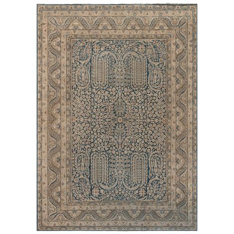 Doris Leslie Blau Collection Antique Persian Kirman Botanic Wool Carpet