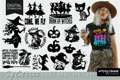 Halloween Witch Svg Bundle Witch Party Graphic By Orange Brush Studio