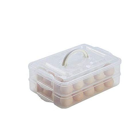 Tian Chen Deviled Egg Tray With Lid 2 Layer Stackable Egg Carrier Holder For Refrigerator