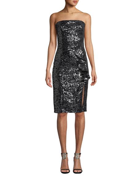 Parker Black Noelle Strapless Sequin Dress Neiman Marcus