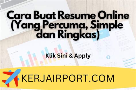 Cara Buat Resume Online Yang Percuma Simple Dan Ringkas KERJA AIRPORT