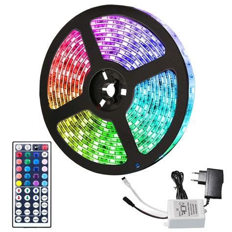 5M Bande LED Bande Ruban LED RGB 5050 SMD Bande LED 60 LEDs Bande