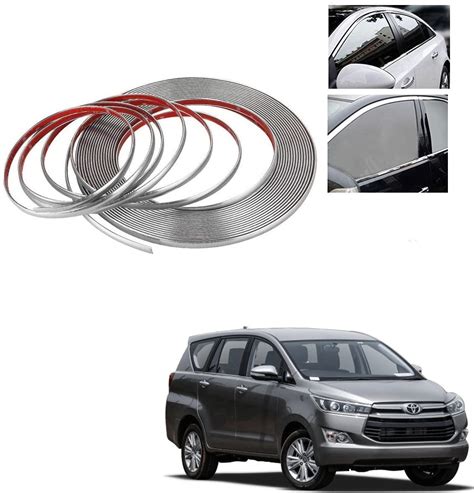 Auto Addict Car Side Window Door Beading Roll 12 MM Silver Chrome Strip