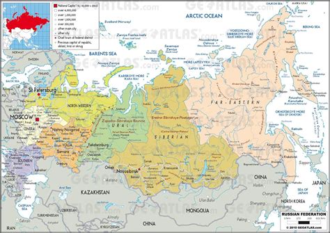 states of russia map