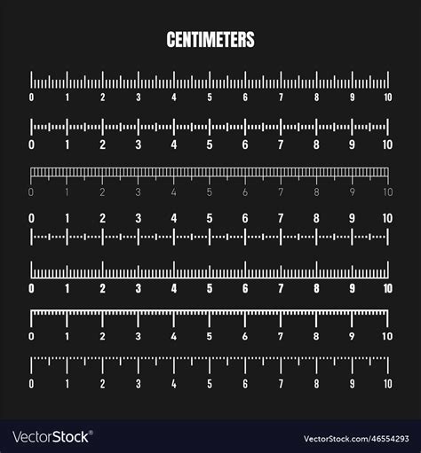 Realistic white centimeter scale for measuring Vector Image