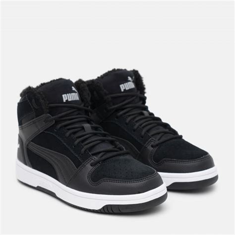 Ботинки детские Puma Rebound Layup Fur SD Jr 37049701 37 4 Puma Black