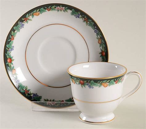 Golden Orchard Footed Demitasse Cup Saucer Set By Noritake